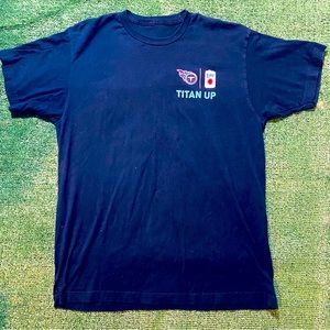 Retro Tennessee Titans Miller Lite Titan Up Unisex 100% Cotton Blue Tee Large